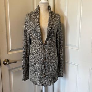 Women’s sweater / cardigan, size large, gray, long sleeves